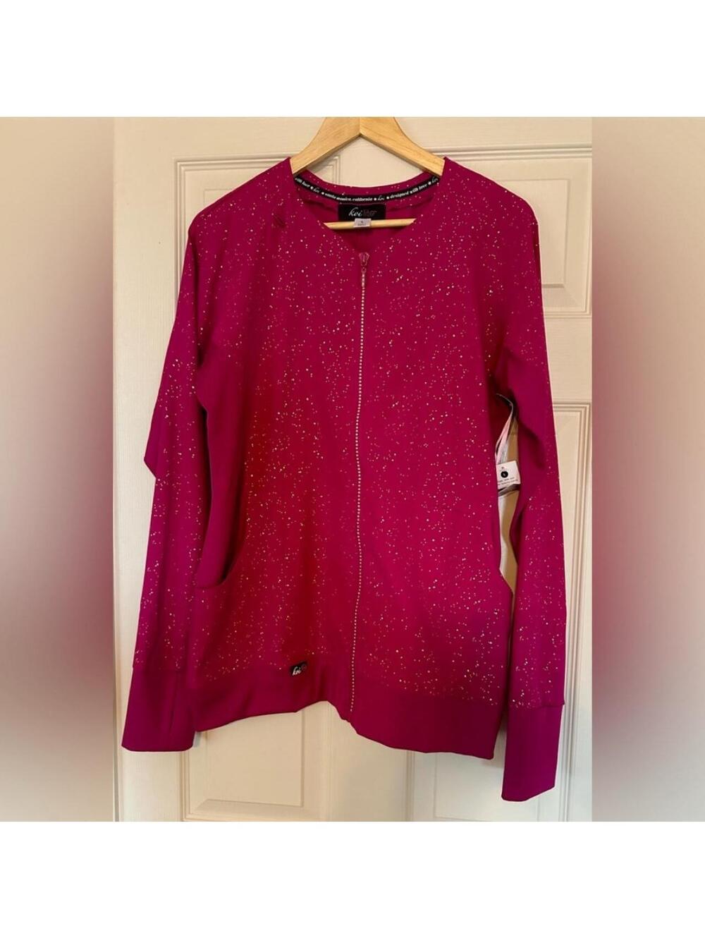 Koi Women's Pink with Gold Flecks Jacket